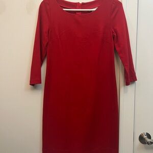 Banana Republic Vibrant Red Long Sleeve Dress